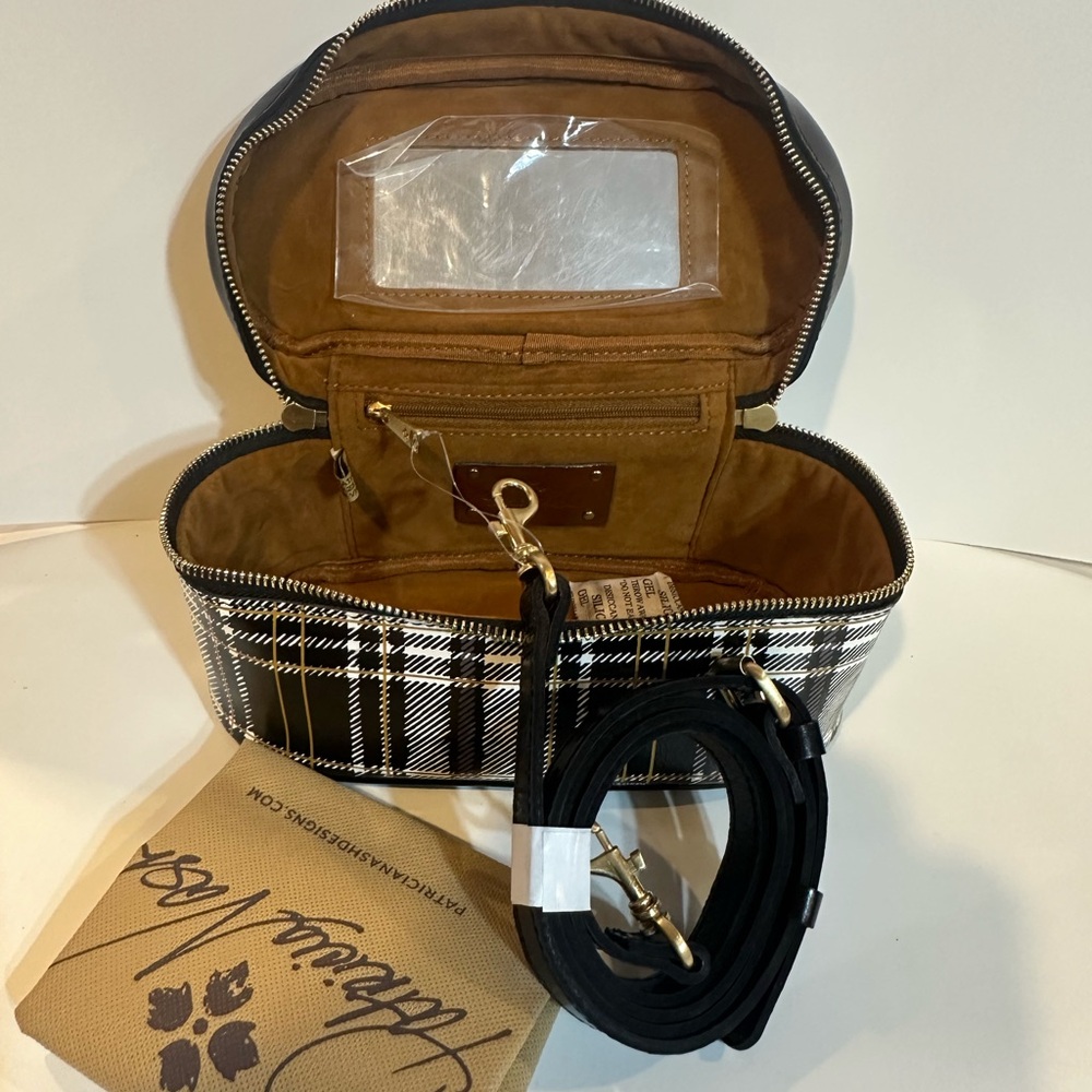 Patricia Nash Black and White Plaid Cosmetic Bag - Picture 3 of 3